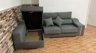 Sofá modular gris tela envío gratis nuevos