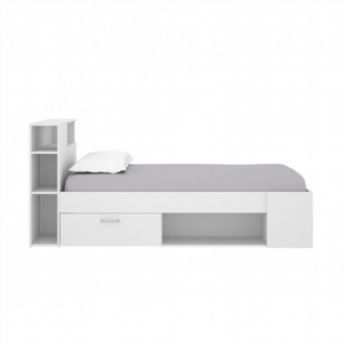 Cama Juvenil Compacta Lanka con Cabezal. Blanco