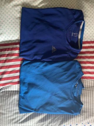 Pack 2 Camisetas Gym Adidas Azules