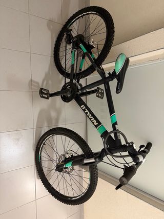 Bicicleta Rockrider 700 24 Negra/Verde