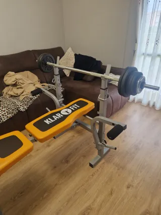 BANCO DE PESAS Y MUSCULACION CON POLEA