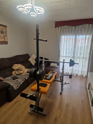 BANCO DE PESAS Y MUSCULACION CON POLEA