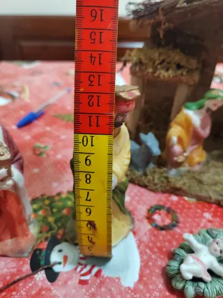 Grotta presepe vintage con 8 statuette