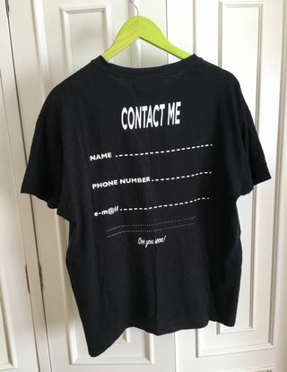 Camiseta negra L Zara