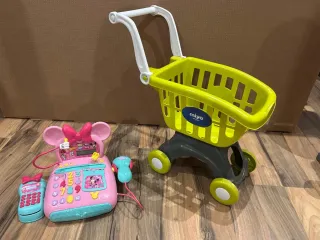 Cocinita Minnie Mouse + maquina + carrito