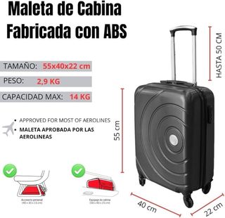 Valija negra con ruedas