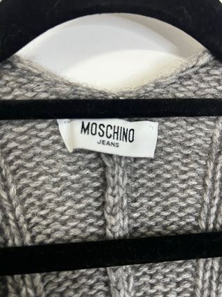 Poncho Moschino Lana Alpaca Grigio Taglia L