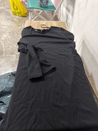 Camiseta larga negra talla L/40