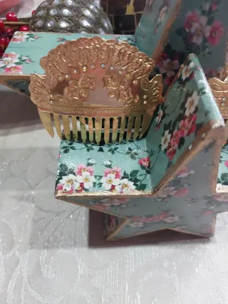 Peinetas Fallera Doradas Niña