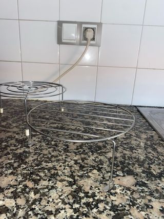 Juego de 2 rejillas metálicas cocina/ microondas