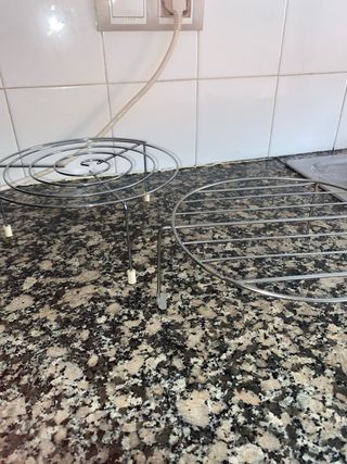 Juego de 2 rejillas metálicas cocina/ microondas