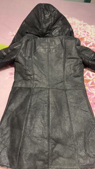 Abrigo de piel auténtica Isaco mujer (S) negro