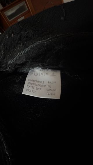 Abrigo de piel auténtica Isaco mujer (S) negro