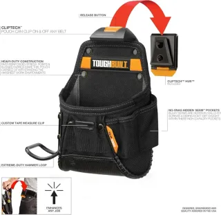 ToughBuilt TOU-CT-24 Bolsa ClipTech con Presilla Martillo
