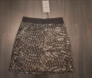 Minifalda Zara lentejuelas XS