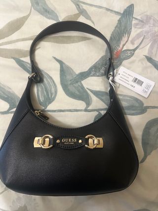 Bolso Guess Negro Dorado