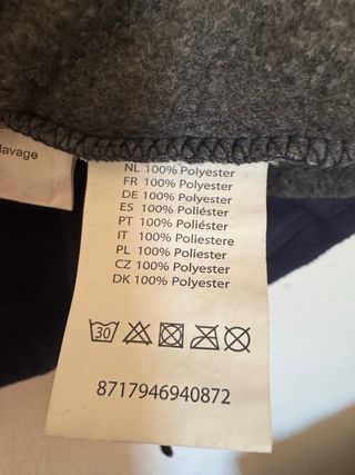 Chaqueta polar BASIC EQUIPMENT azul y gris