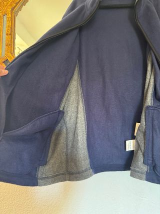 Chaqueta polar BASIC EQUIPMENT azul y gris