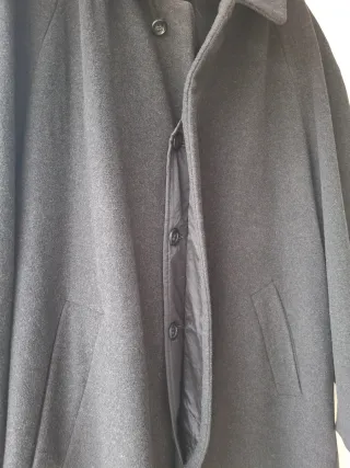 Cappotto nero da uomo XL in lana e cachemire