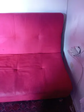 Sofá Cama Rosa/Rojo