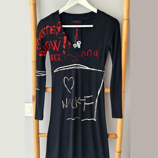 (TALLA S) VESTIDO DESIGUAL NEGRO