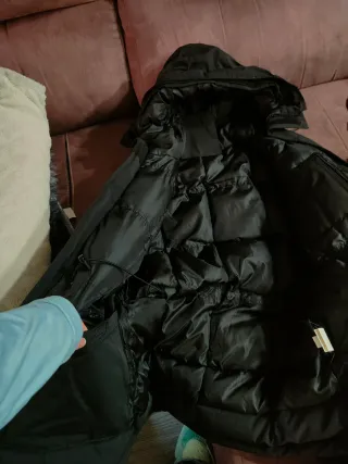 Abrigo de invierno negro hombre