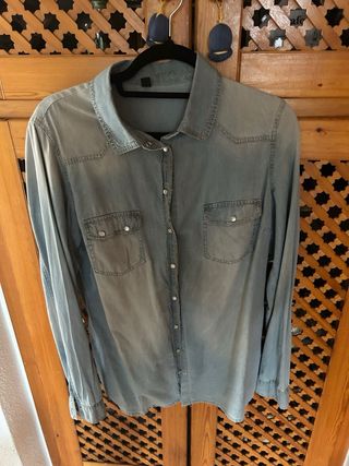 Camisa vaquera chica azul