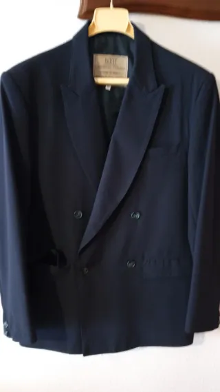 Chaqueta de traje azul marino para hombre