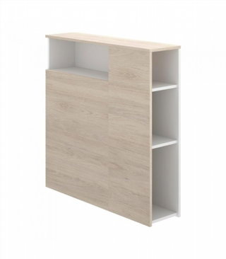 Cabecero Juvenil con Estante. Natural/Blanco