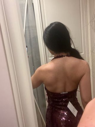 Vestido lentejuelas morado sin estrenar