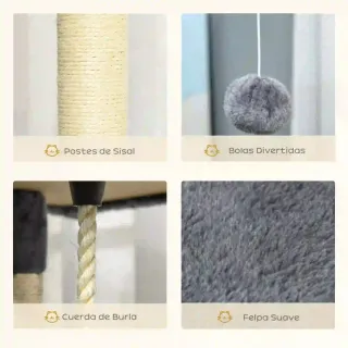 Árbol Rascador Gatos 200cm Torre