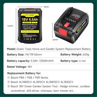 NUEVO! Batería 18V 5.5Ah Li-Ion para Bosch PBA PSB