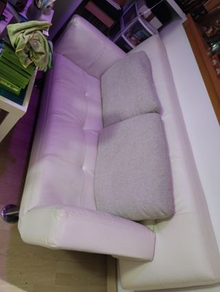 Sofá Cama Polipiel Blanco