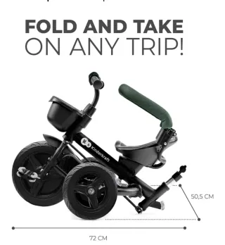 Triciclo Kinderkraft Aveo Plegable Bebé