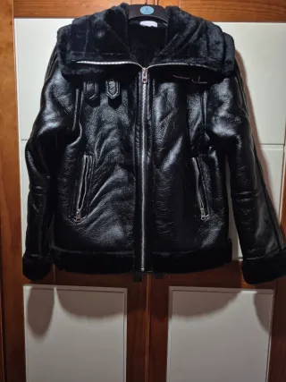 Chaqueta negra forrada mujer Talla L