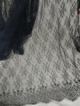 Mantilla Fallera Huertana Negra