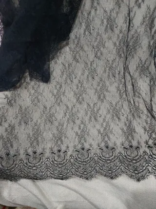 Mantilla Fallera Huertana Negra