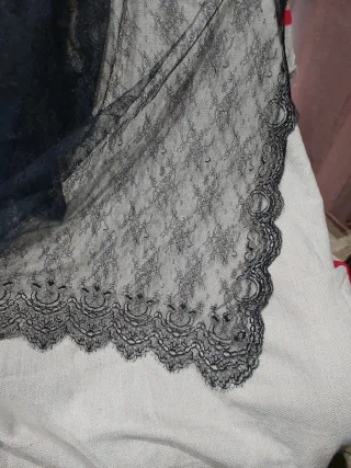 Mantilla Fallera Huertana Negra
