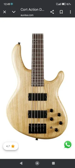 Bajo Eléctrico Cort Action DLX Activo Eq.Mark bass