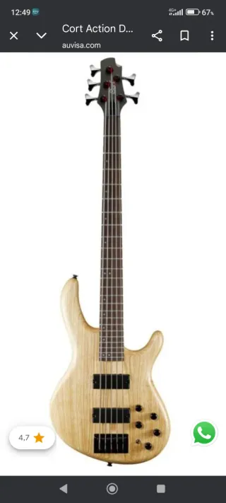 Bajo Eléctrico Cort Action DLX Activo Eq.Mark bass