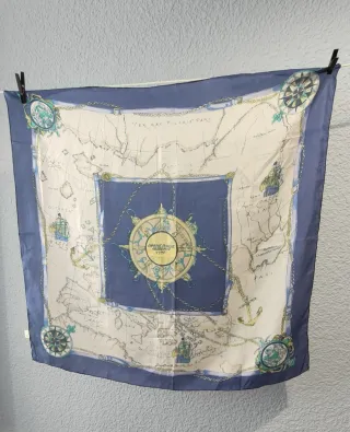 Pañuelo de seda mapa náutico