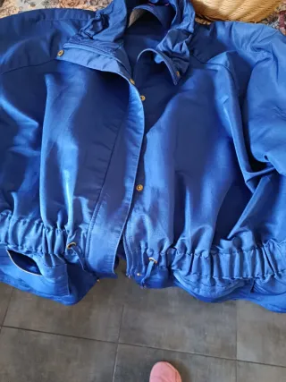 Chaqueta azul fina mujer