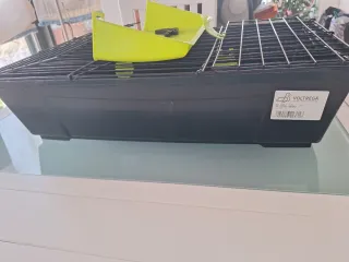 Jaula para cobayas negra y verde