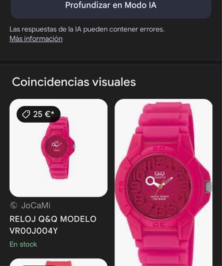 Reloj Q&Q Rosa/Rojo