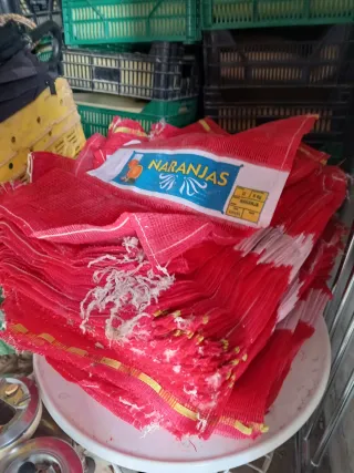 Bolsas naranjas 6 kg para envasar