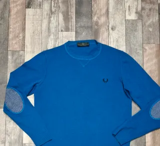 Fred Perry Pullover Lana Blu Taglia M