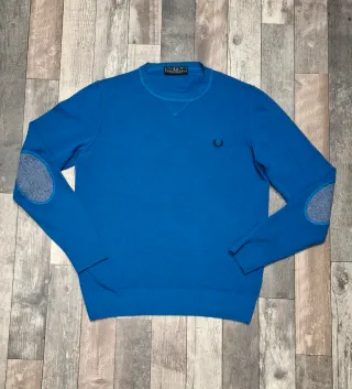 Fred Perry Pullover Lana Blu Taglia M