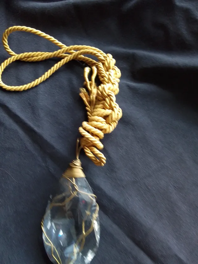 2 Cortinas Cristal y Borla Roja