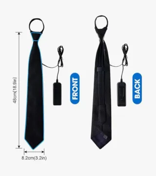 Corbata disfraz Led+4 Caretas Led