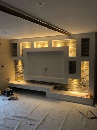 Muebles ,estanterías y baldas flotantes de pladur.